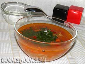 чечевичный суп с мясом