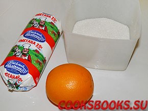 Ореховый торт с апельсиновым кремом