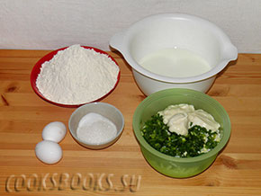 Пирожки на кефире с яйцом и луком