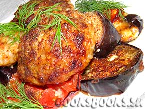 Мясные тефтели с баклажанами и помидорами рецепт