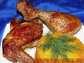 Запечённая курица в пикантном маринаде