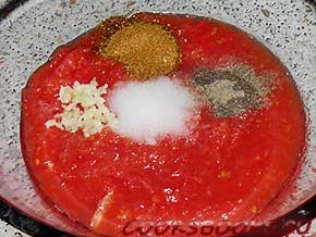 Шашлык из свинины в томатах