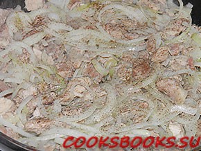 Свинина с белыми грибами в сливочном соусе