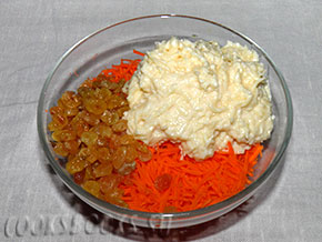 Салат с морковью, изюмом и чесноком